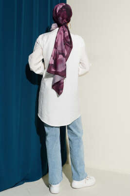 Yan Parça Bağlamalı Salaş Gömlek Ekru - Gömlek