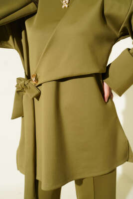 Yan Parça Bağlamalı Scuba İkili Takım Çağla Yeşili - İkili Takım