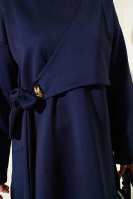 Yan Parça Bağlamalı Scuba İkili Takım Lacivert - İkili Takım