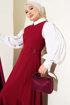Yan Toka Detaylı Jile Bordo - 700-100 TL Ürünler