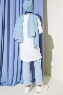 Yan Yırtmaçlı Basic Tunik Beyaz - Yılın Fırsatı