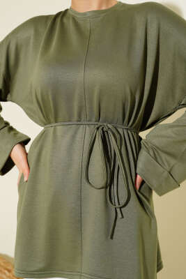 Yan Yırtmaçlı Duble Kol Tunik Haki - 300-500 TL Ürünler