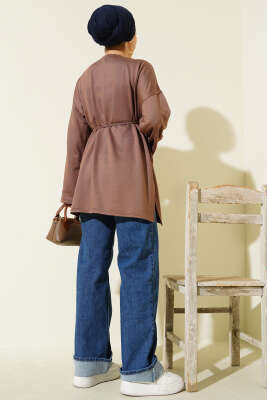Yan Yırtmaçlı Duble Kol Tunik Kestane - 300-500 TL Ürünler