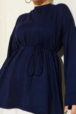 Yan Yırtmaçlı Duble Kol Tunik Lacivert - 300-500 TL Ürünler