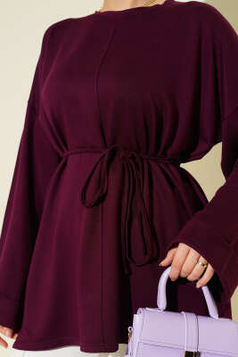 Yan Yırtmaçlı Duble Kol Tunik Mürdüm - 300-500 TL Ürünler