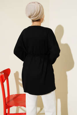 Yan Yırtmaçlı Duble Kol Tunik Siyah - 300-500 TL Ürünler
