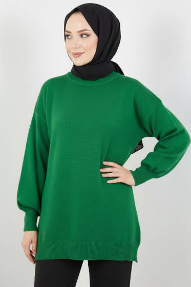 Yan Yırtmaçlı Yumoş Uzun Triko Tunik Benetton - Tunik