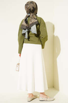 Yandan Bağlamalı Bluz Haki - Bluz