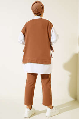 Yandan Bağlamalı Fitilli İkili Takım Camel - İKİLİ TAKIM