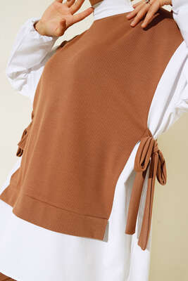 Yandan Bağlamalı Fitilli İkili Takım Camel - İKİLİ TAKIM