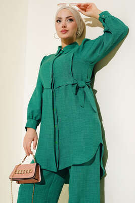 Yandan Bağlamalı İkili Takım Yeşil - İKİLİ TAKIM