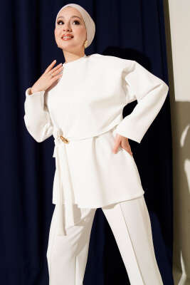 Yandan Bağlamalı Scuba İkili Takım Beyaz - İkili Takım