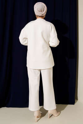 Yandan Bağlamalı Scuba İkili Takım Beyaz - İkili Takım