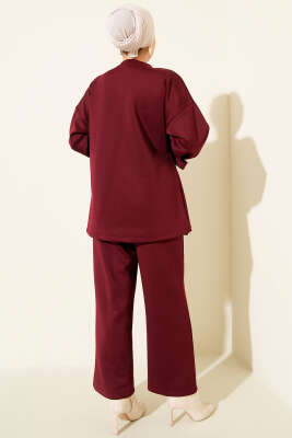 Yandan Bağlamalı Scuba İkili Takım Bordo - İkili Takım