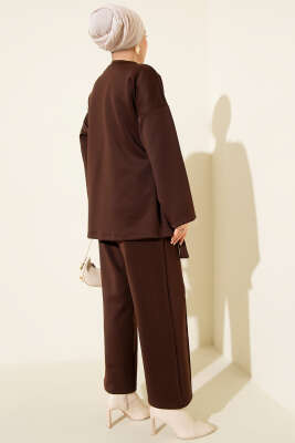 Yandan Bağlamalı Scuba İkili Takım Kahve - İkili Takım