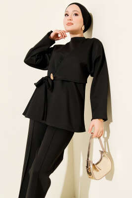 Yandan Bağlamalı Scuba İkili Takım Siyah - İkili Takım