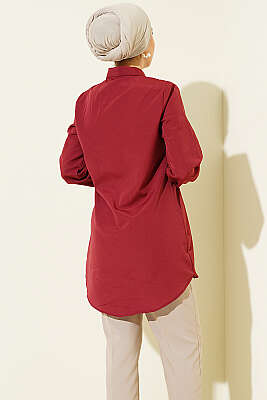 Yandan Bağlamalı Tunik Bordo - Tunik