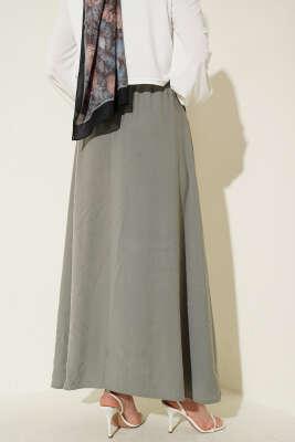 Yandan Cepli Basic Etek Mint Yeşili - Etek