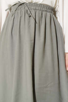 Yandan Cepli Basic Etek Mint Yeşili - Etek