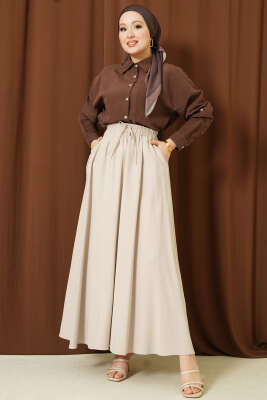 Yandan Cepli Basic Etek Taş - Etek