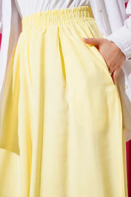 Yandan Cepli Salaş Tensel Pantolon Sarı - 300-500 TL Ürünler
