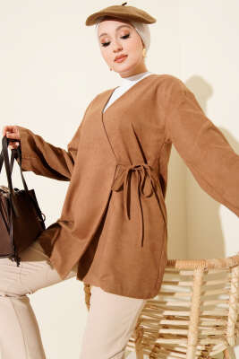Yandan İp Bağlamalı Tunik Camel - MD TREND