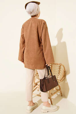 Yandan İp Bağlamalı Tunik Camel - Tunik