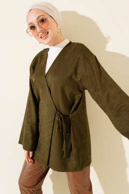 Yandan İp Bağlamalı Tunik Haki - MD TREND