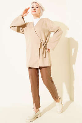 Yandan İp Bağlamalı Tunik Taş - Tunik