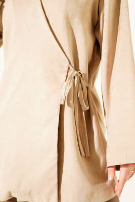 Yandan İp Bağlamalı Tunik Taş - Tunik