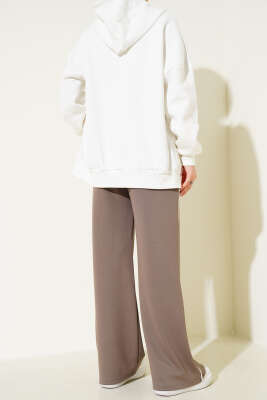 Yanı Biyeli Bel Lastikli Pantolon Vizon - Yılın Fırsatı