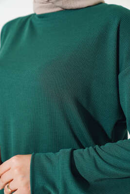 Yanı Yırtmaçlı Fitilli İkili Takım Yeşil - İKİLİ TAKIM