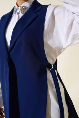 Yanları Açık Yelek Lacivert - Tunik