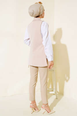 Yanları Açık Yelek Taş - Tunik