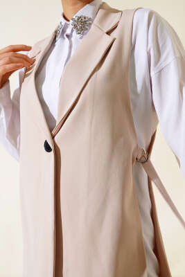 Yanları Açık Yelek Taş - Tunik