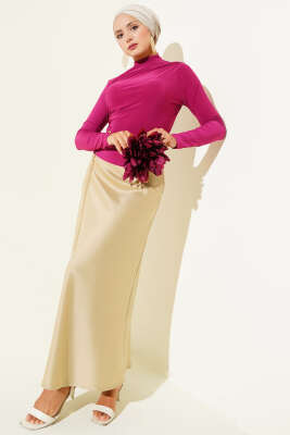 Yanları Büzgü Detaylı Sandy Bluz Menekşe - Yılın Fırsatı