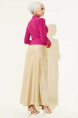 Yanları Büzgü Detaylı Sandy Bluz Menekşe - Yılın Fırsatı