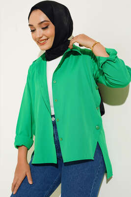 Yanları Çıt Çıt Düğmeli Gömlek Benetton 