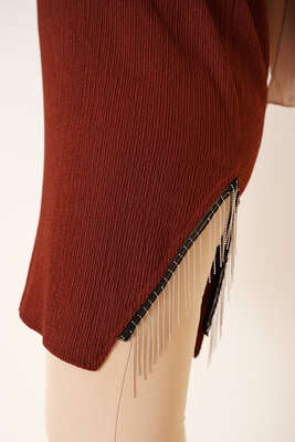 Yanları Püskül Zincir Detaylı Tunik Kiremit - Tunik