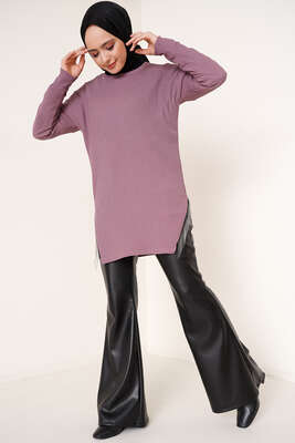 Yanları Püskül Zincir Detaylı Tunik Magenta 