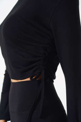 Yanları Tünelli Bluz Siyah - Kadın Giyim Modelleri