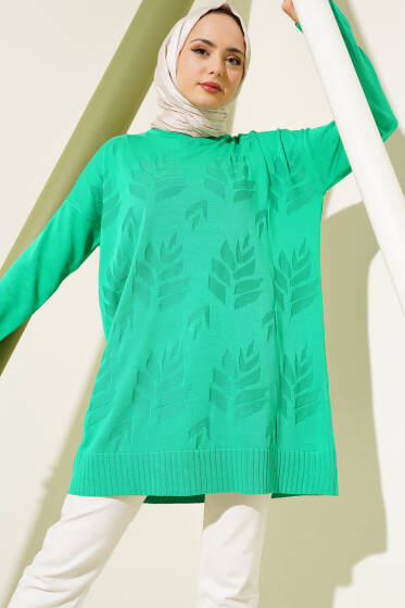 Yaprak Desen Triko Tunik Benetton - Tunik