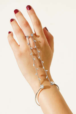 Yaprak Taşlı Şahmeran Gümüş - KONYALI BİJUTERİ