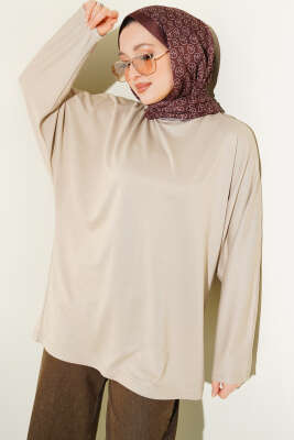 Yarasa Kol Basic Loyşa Tunik Bej - SAS
