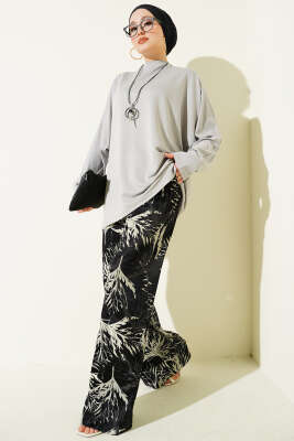 Yarasa Kol Basic Loyşa Tunik Gri - Yılın Fırsatı