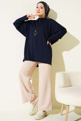 Yarasa Kol Basic Loyşa Tunik Lacivert - 300-500 TL Ürünler