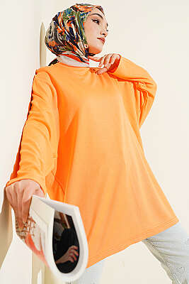 Yarasa Kol Basic Loyşa Tunik Oranj 