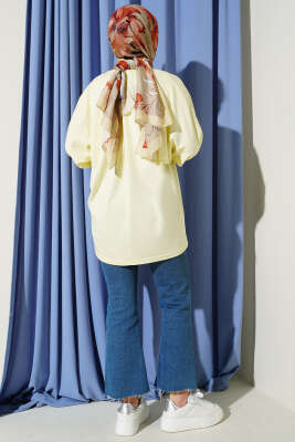 Yarasa Kol Basic Loyşa Tunik Sarı - Yılın Fırsatı