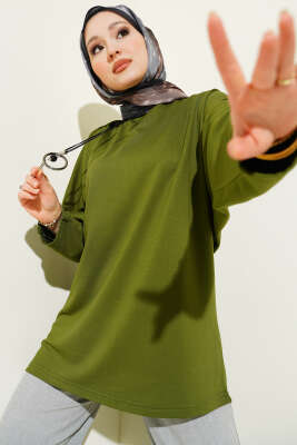 Yarasa Kol Basic Loyşa Tunik Yeşil - SAS