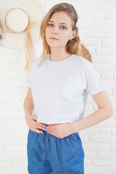 Yarasa Kol Beyaz Tişört - Spor T-shirt